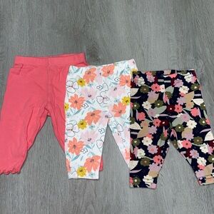Carter’s Baby Girl Leggings Bundle Size 3 Months Florals
